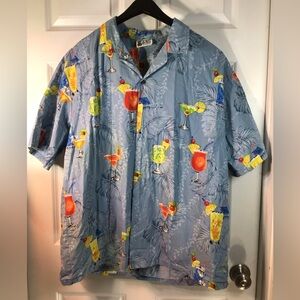 Vibrant Cocktail Print Men's Casual Shirt
